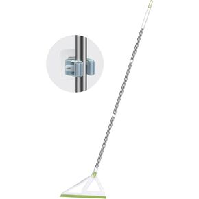 Rubber Squeegee Broom for Floor - RONSUNG Multifunction Scraping Silicone Broom Sweeper, Squeeze Broom Sweeping Water, Fine Dust Remover, Cleaning Pet Hair, Glass Windows Green