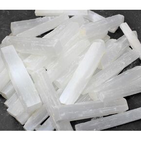 Pachamama Essentials Selenite Crystal Sticks for Healing, Reiki, & Metaphysical Energy Drawing - Available in 2.5 Inches, 4 Inches & 9 Inches (20, 4")