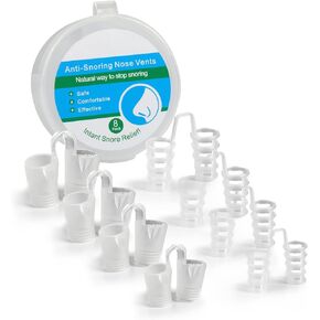 Anti Snoring Nose Vent 8 Nasal Cones Nasal Dilator to Stop Snoring Effective Snore Stopper Anti Snoring Devices Easy to Use Snoring Solution