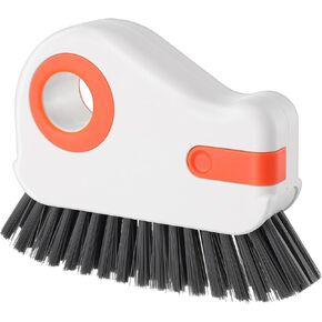 2 in 1 Window Track Cleaning Tools Window Sill Cleaner Tool Groove Crevice Cleaning Brush Grout Corner Scrubber Brush Tool Window Cleaner Tool for Sliding Door Track Showers Bathtub (Gray)