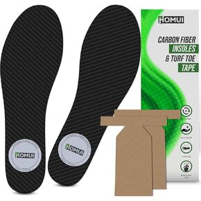 Carbon Fiber Insole - with Toe Tape - Carbon Fiber Insoles for Men & Women - Mortons Neuroma Relief, Hallux Rigidus/Limitus, Turf Toe Brace, Foot Pain Relief, Post op Shoe (Mens 6/Womens 7)