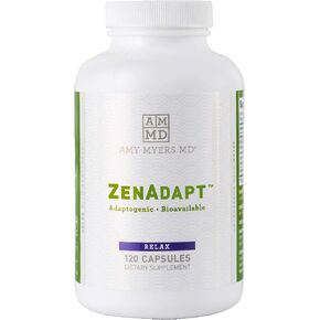 Dr Amy Myers ZenAdapt - Adaptogen Supplement Blend to Support Mind & Stress Relief - Pea (Palmitoylethanolamide) & Saffron to Help Modulate a Healthy Stress and Metabolic Response - 120 Capsules