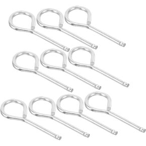 ERINGOGO 10pcs Fire Extinguisher Safety Pins Fire Equipment Lock Pin Fire Extinguisher Pull Pins Fire Extinguisher Supply Replacement Lock Pin Fire Extinguisher Part Iron Latch Metal