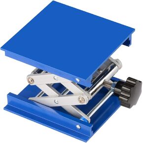 stonylab 6x6 inch Lab Jack, 150x150 mm Anodized Aluminum Top Deck Laboratory Support Jack Platform Lab Lift Stand Table Scissor Jack with 10 KG Support Weight, 63 to 260 mm Vertical Lift Range