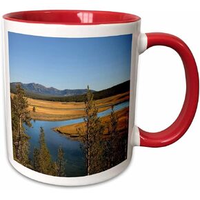 3dRose River, Yellowstone National Park, Wyoming Mug, 11 oz, Blue