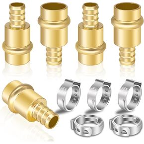10 Pack 1/2" Press to 1/2" PEX Crimp Couplings, 1/2inch Pex Press Fittings, Lead-Free Brass Pex Press Fittings, Propress Coupling Fittings, for Copper and Pex Pipe Connection