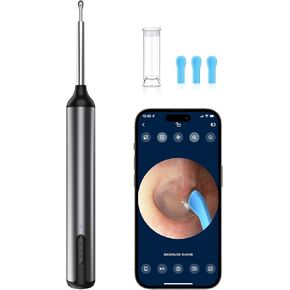 كاميرا أداة إزالة شمع الأذن: مجموعة أدوات تنظيف الأذن مع الكاميرا والضوء، نطاق تنظيف مزيل شمع الأذن من Earify، Limpiador De Oidos، منتقي ملعقة العناية العميقة بالأذن بتقنية WiFi لنظام iOS وAndroid in Kuwait
