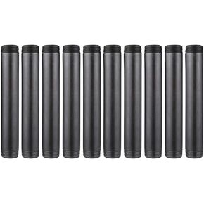 10 Pack 1 Inches x 8 ​Inches Black Malleable Steel Nipples Fitting, DIY Steampunk Industrial Vintage Style