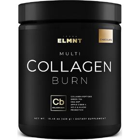 Super Collagen for Women Powder Chocolate - Thermogenic Collagen Burn w. Probiotics, ACV, KSM-66, Vitamin C, Biotin - Best Multi Collagen Protein Supplement for Weight Management, Hair Growth & Beauty