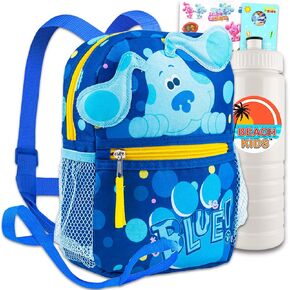 Blue's Clues Harness Backpack for Toddlers - Blue's Clues Backpack for Kids Bundle with 10" Mini Blue's Clues Backpack, Water Bottle, Stickers, More | Blue's Clues Toddler Leash Backpack