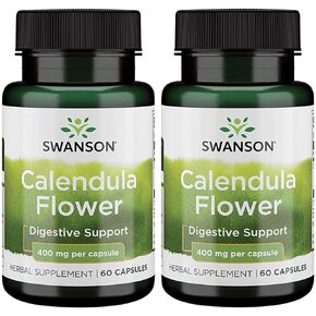 Swanson Full Spectrum Calendula Flower (Marigold) 400 Milligrams 60 Capsules