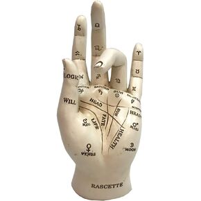 Nemesis Now Palmistry Chriomancy Fortune Telling Hand Figurine, Polyresin, White,17.7cm