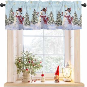 Halloween Valance Curtain for Kitchen,Farm Truck Pumpkin Ghost Face Window Valances,Skeleton Crow Haunted Castle Rod Pocket Curtain Purple Fog Window Treatment for Bedroom Bathroom Laundry Room