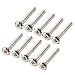 uxcell M6x40mm Furniture Bolts Hex Socket Screws Fastener Carbon Steel 10pcs