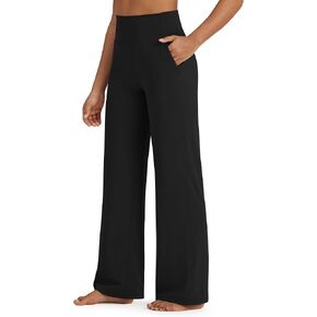 G4Free BareFeel Yoga Pants Women Wide Leg Pants with Pockets High Waisted Dress Pants Comfy Sweatpants 29"/31"/33"