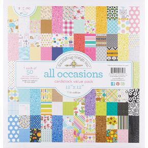 DOODLEBUG 5719 Value Kit Cardstock 12"X12", 50 Sheets