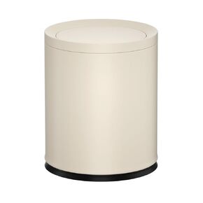 12L/3.1 Gal Metal Shake Lid Trash Can, Double Bucket for Bathroom, Living Room, Kitchen, Office (12L-White)