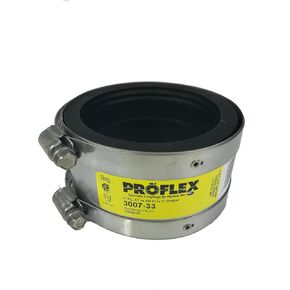 Fernco ProFlex P3007-33 3" Shielded Above Ground Pipe Coupling for Plastic, Steel or Extra-Heavy Cast Iron to Copper Plumbing Connections