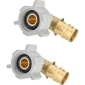 2-Pack EFIELD Pex-A Expansion Full Flow Brass Fittings 1/2" Pex X 1/2" Female NPT Swivel Elbow, ASTM F1960, UPC Certified