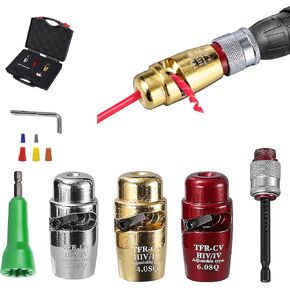Wire Stripper for Drill,Wire Twister Tool for Drill,2024 Wire Wtripping and Twisting Tool Wire Strippers for Power Drill,Wire Nut Twister 5 in 1 Quickly Drill Wire Stripping(1 Set With Wire Twister)