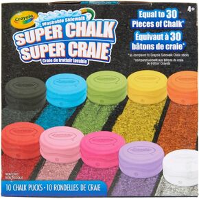 Crayola Ultimate Washable Chalk Collection (64ct), Bulk Sidewalk Chalk, Outdoor Chalk for Kids, Anti-Roll Sticks, School Supplies