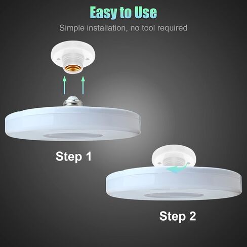 UFO LED Light Bulb, 28W, 40W, 60W LED Ceiling Light Bulb, Flat LED Light Bulb, Base for Home Lighting, Garage, Workshop, Basement Easy-Installation Energy Saving LED Lamp with Folded E27 (60) in Saudi Arabia