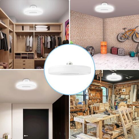 UFO LED Light Bulb, 28W, 40W, 60W LED Ceiling Light Bulb, Flat LED Light Bulb, Base for Home Lighting, Garage, Workshop, Basement Easy-Installation Energy Saving LED Lamp with Folded E27 (60) in Saudi Arabia