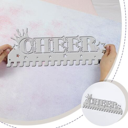 SUPERDANT Cheerleader Medal Holder Display Cheer Crown Hanger Rack Sports Wall Storage Award Holder Metal Wall Mount Medal Hook Medals Platinum in Saudi Arabia
