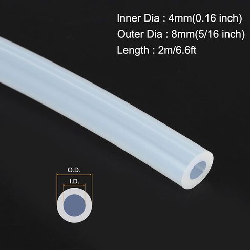 MECCANIXITY 6.6ft Silicone Rubber Tubing 3/8" ID Plastic Tube Flexible Air Hose for Brewing, Wine Making, Pump Siphon, 9.5mm x 14.3mm, with 2pcs Clamps, Black in Saudi Arabia