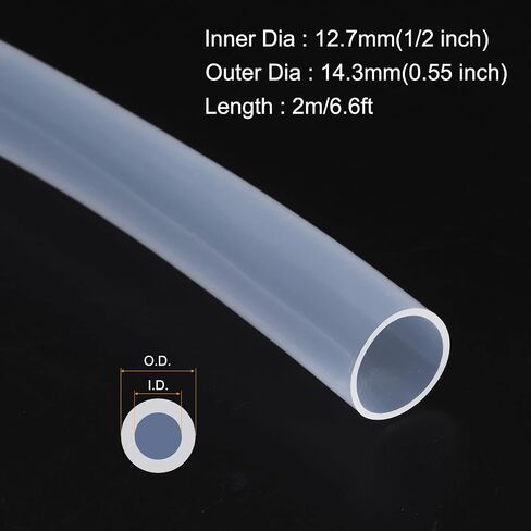 MECCANIXITY 6.6ft Silicone Rubber Tubing 3/8" ID Plastic Tube Flexible Air Hose for Brewing, Wine Making, Pump Siphon, 9.5mm x 14.3mm, with 2pcs Clamps, Black in Saudi Arabia