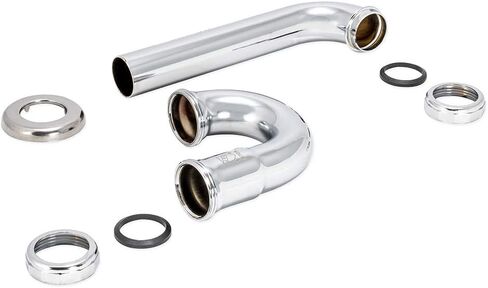 Eastman 1-1/4 Inch 17-Gauge Steel P-Trap with Flange for Tubular Drain Applications, Brass Plumbing Fitting, Chrome, 35099 in Saudi Arabia