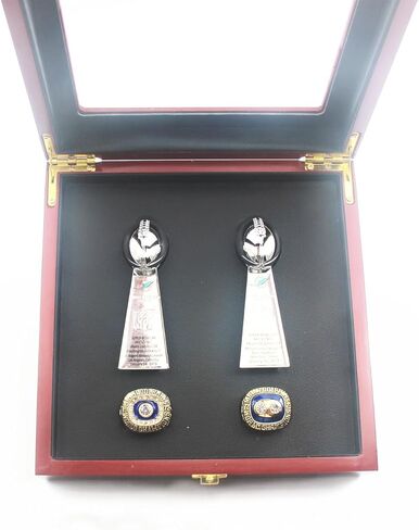 كأس فالمان ميا 1972 1973 لأبطال العالم لكرة القدم (مادة معدنية) وحلقات طبق الأصل لبطولة الدلافين مع صندوق خشبي مقاس 11 in Kuwait