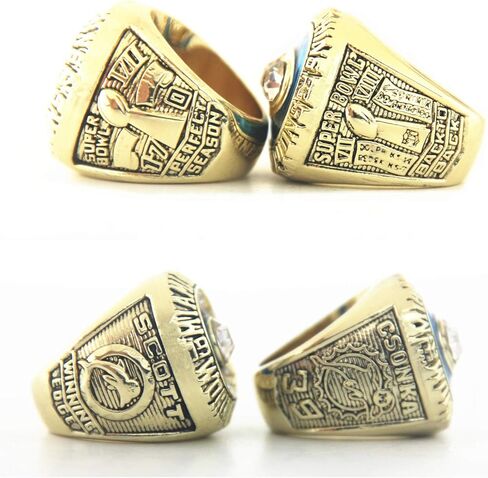 كأس فالمان ميا 1972 1973 لأبطال العالم لكرة القدم (مادة معدنية) وحلقات طبق الأصل لبطولة الدلافين مع صندوق خشبي مقاس 11 in Kuwait