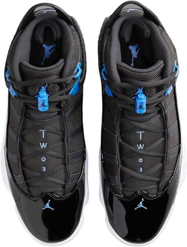 Nike Air Jordan 6 Rings Men's Shoes Anthracite/University Blue 322992-041 12 in Saudi Arabia
