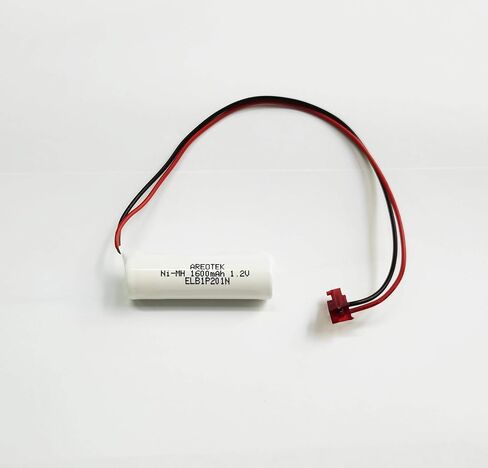 1.2V 1600mAh ELB1P201NB Exit Sign Emergency Light Battery for Lithonia ELB1P201N2 ELB1P2901N ELB1P201N ANIC1493 Lithonia 1009S00-MZ ELB0320 Grainger 4WT20 OSA212 NIC1169 EBE-33 Ni-MH 1600mAh 1.2V in Kuwait
