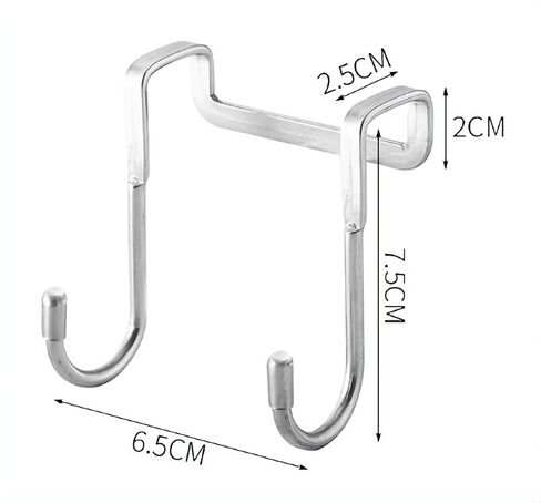 2pcs Hook up Over Cabinet Door Hooks Cabinet Hangers Hooks S Shape Hooks Coat Hook Door Back Holder Over Door Towel Rack Bathroom Narrow Hook Shower Door Bath Towel Stainless Steel, Metallic in Saudi Arabia