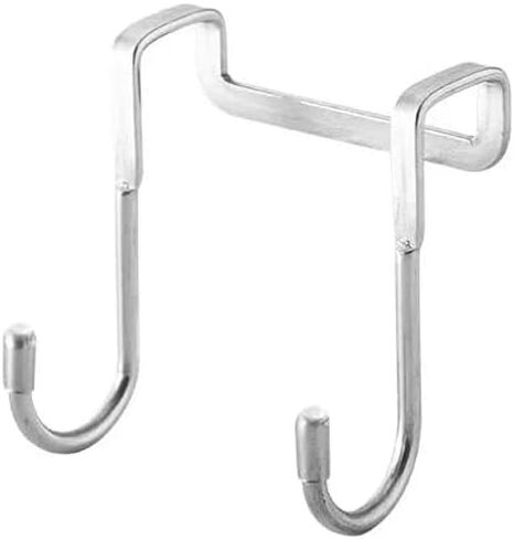 2pcs Hook up Over Cabinet Door Hooks Cabinet Hangers Hooks S Shape Hooks Coat Hook Door Back Holder Over Door Towel Rack Bathroom Narrow Hook Shower Door Bath Towel Stainless Steel, Metallic in Saudi Arabia