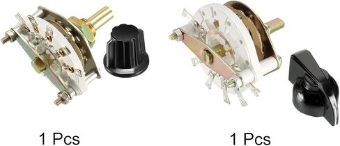 MECCANIXITY 1 Set Band Selector Rotary Switch 1 Deck, 5 Pins 1P4T & 7 Pins 1P6T Band Switch for Radio TV Industrial Machine Electronic Devices in Saudi Arabia