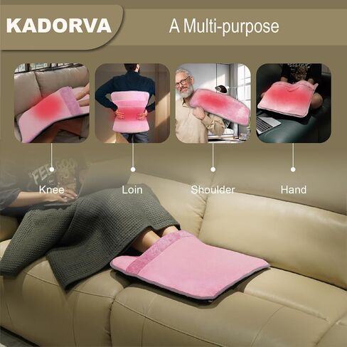 جهاز تدفئة القدم الكهربائي من KADORVA، تسخين سريع، وسادة كبيرة جدًا مع 9 إعدادات للرجال والنساء ذوي الأقدام الباردة، جهاز تحكم عن بعد لتدفئة القدمين على الجانبين، هدية استرخاء مثالية للنساء in Kuwait