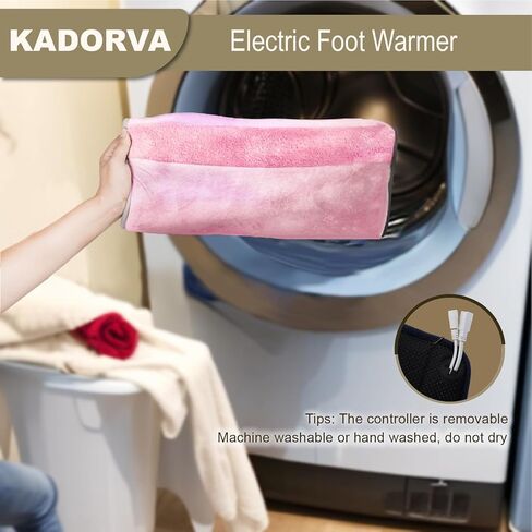 جهاز تدفئة القدم الكهربائي من KADORVA، تسخين سريع، وسادة كبيرة جدًا مع 9 إعدادات للرجال والنساء ذوي الأقدام الباردة، جهاز تحكم عن بعد لتدفئة القدمين على الجانبين، هدية استرخاء مثالية للنساء in Kuwait