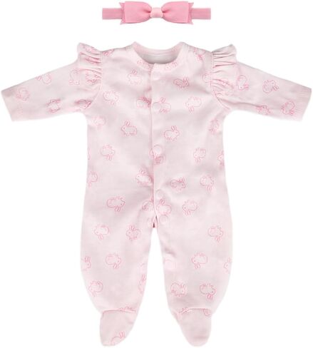 CARANOVO Reborn Baby Doll Clothes 22 inch Pink Elephant 6pcs Outfit Accessories Set for 18-22 Inch Reborn Doll in Kuwait