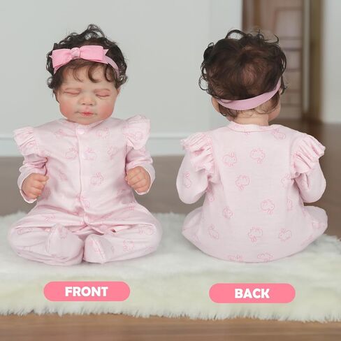 CARANOVO Reborn Baby Doll Clothes 22 inch Pink Elephant 6pcs Outfit Accessories Set for 18-22 Inch Reborn Doll in Kuwait