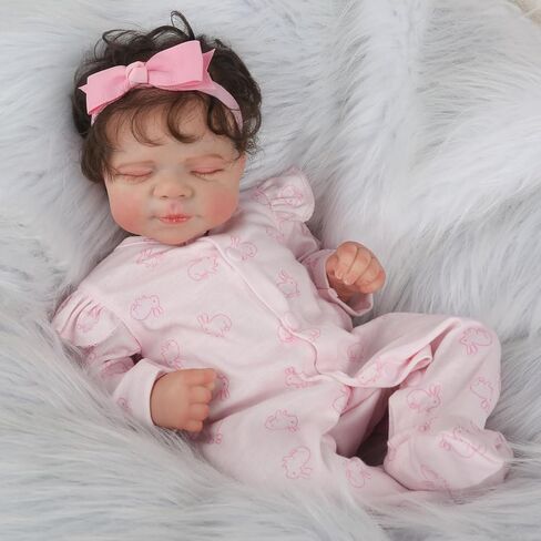 CARANOVO Reborn Baby Doll Clothes 22 inch Pink Elephant 6pcs Outfit Accessories Set for 18-22 Inch Reborn Doll in Kuwait