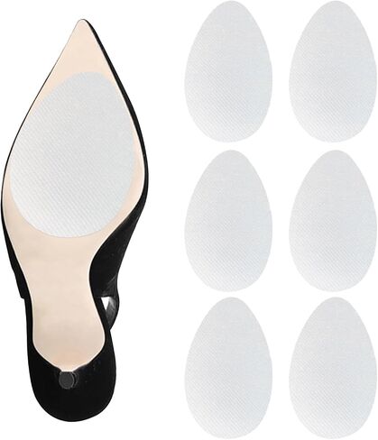 Shoe Grips on Bottom of Shoes, Self-Adhesive Anti-Slip Shoe Pads, Silicone Shoe Gummies Sole Protector for Bottom of Shoes (3 Pairs, Black) in Kuwait