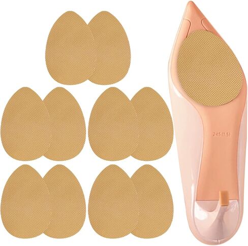 Shoe Grips on Bottom of Shoes, Self-Adhesive Anti-Slip Shoe Pads, Silicone Shoe Gummies Sole Protector for Bottom of Shoes (3 Pairs, Black) in Kuwait