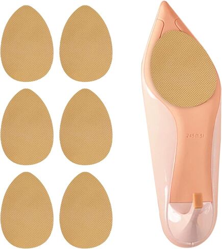 Shoe Grips on Bottom of Shoes, Self-Adhesive Anti-Slip Shoe Pads, Silicone Shoe Gummies Sole Protector for Bottom of Shoes (3 Pairs, Black) in Kuwait