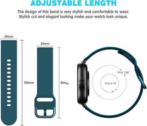 Bands Applicable for Amazfit GTS/GTS2/ GTS 3/GTS 2e/GTS 2 mini, 20MM silicone Wristband Replacement Quick Release Sport Straps for Amazfit Bip U Pro/Bip/Bip Lite/Bip S/Bip S lite/Bip U Women Men in Saudi Arabia