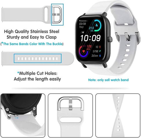 Bands Applicable for Amazfit GTS/GTS2/ GTS 3/GTS 2e/GTS 2 mini, 20MM silicone Wristband Replacement Quick Release Sport Straps for Amazfit Bip U Pro/Bip/Bip Lite/Bip S/Bip S lite/Bip U Women Men in Saudi Arabia