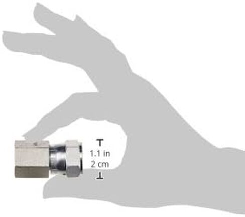 Brennan Industries 6506-06-08 Steel Straight Tube Fitting, 3/8"-18 NPTF x 3/4"-16 SAE Thread, 1/2" Female NPTF x 1/2" Female JIC Swivel in Saudi Arabia