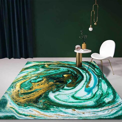 Modern Aesthetic Grey Black Gold Marble Abstract Area Rug 5x7 Non-Shedding Soft Rug for Livingroom Bedroom Diningroom Indoor Office Kitchen Floor Carpet in Saudi Arabia